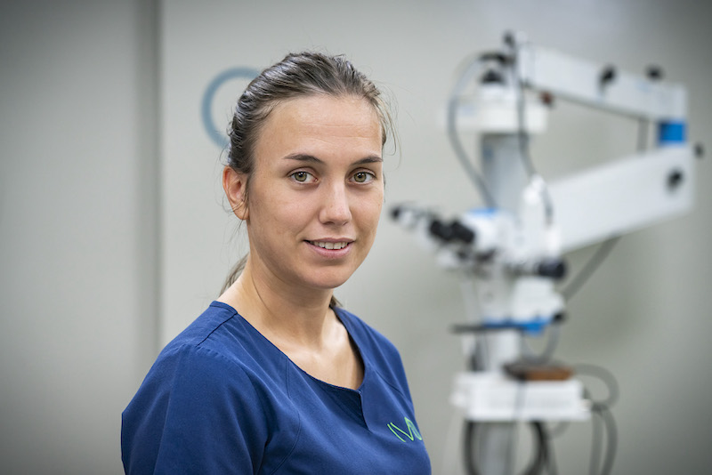 María Simó, oftalmóloga veterinaria en IVO Oftalmología